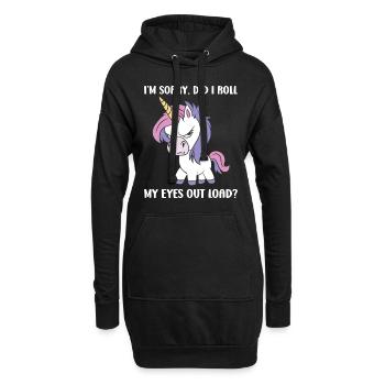 Je suis désolé d’avoir levé les yeux au ciel - Sweat-shirt à capuche long Femme - noir - Devant