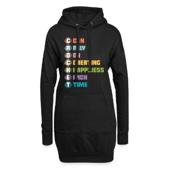 Crocheting Crochet Can Rely On Creating Knitting - Hoodie-Kleid - Schwarz - Vorne