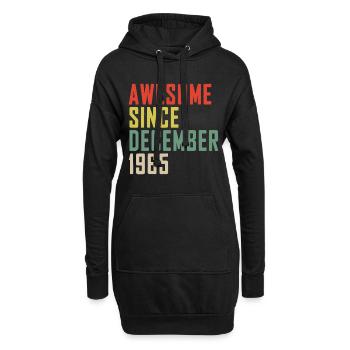 58e anniversaire génial depuis décembre 1965 - Sweat-shirt à capuche long Femme - noir - Devant