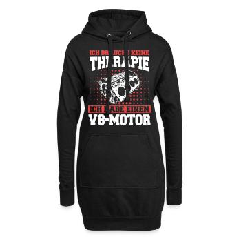 V8 Motor Acht Zylinder Hubraum Motor Tuning Tuner - Hoodie-Kleid - Schwarz - Vorne