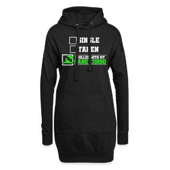 Chill avec mon Corso de canne - Sweat-shirt à capuche long Femme - noir - Devant