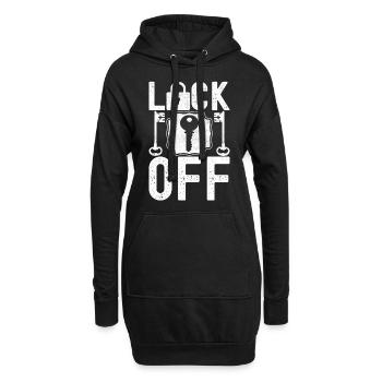 Schlüsseldienst Serrurier Dietrich - Sweat-shirt à capuche long Femme - noir - Devant