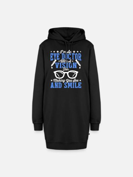 Augenarzt Augenarzt Augenoptiker - Hoodie-Kleid - Schwarz