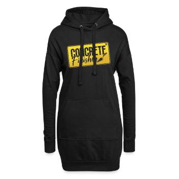 Concrete Finisher Construction Worker Concreter - Hoodie-Kleid - Schwarz - Vorne