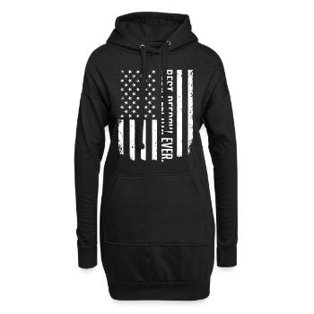 Meilleur Peepaw Homme Jamais Drapeau américain - Sweat-shirt à capuche long Femme - noir - Devant