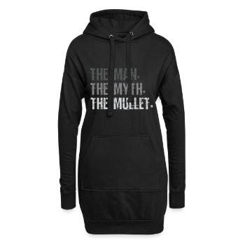 Mullet, L’homme Le mythe Le mulet - Sweat-shirt à capuche long Femme - noir - Devant