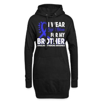 Portez du bleu clair pour regarder le - Sweat-shirt à capuche long Femme - noir - Devant