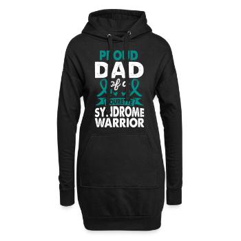 Vater Des Tourette-syndroms Warrior Awareness - Hoodie-Kleid - Schwarz - Vorne
