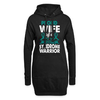 Ehefrau Des Tourette-syndroms Warrior Awareness - Hoodie-Kleid - Schwarz - Vorne
