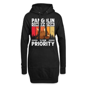 Pangolin-erhaltung, Pangolin-liebhaber, - Hoodie-Kleid - Schwarz - Vorne