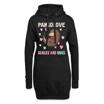 Schuppentiere Und Schuppentiere Von Schuppentieren - Hoodie-Kleid - Schwarz - Vorne