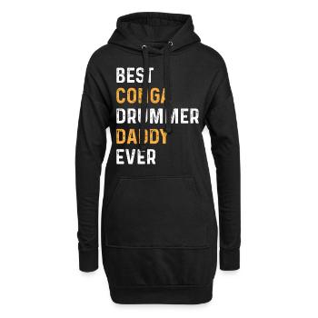 Daddy Conga Musician - Best Conga Drummer Daddy Ev - Hoodie-Kleid - Schwarz - Vorne