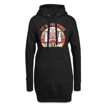Farmer Bauer Lamm Landwirt Schlaf Landei Schaf - Hoodie-Kleid - Schwarz - Vorne