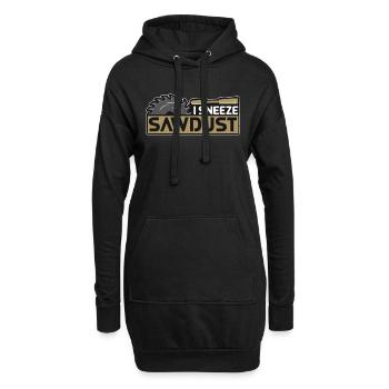 Charpentier I Sneeze Sneeze Menuisier Charpentiers - Sweat-shirt à capuche long Femme - noir - Devant