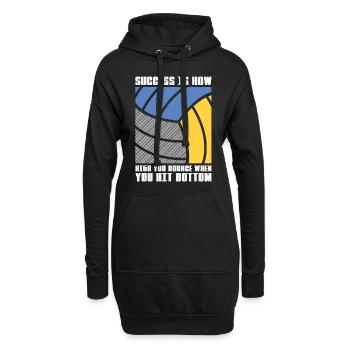 Beach Volleyball Success Is How High Beachball - Hoodie-Kleid - Schwarz - Vorne