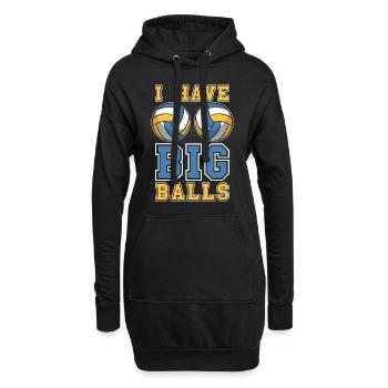 Volleyball de plage J’ai de gros ballons Entraîneur de volleyball - Sweat-shirt à capuche long Femme - noir - Devant
