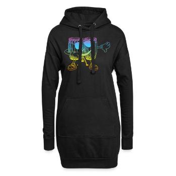 Conga Dab Dance Conga Drums Conga Batteur - Sweat-shirt à capuche long Femme - noir - Devant