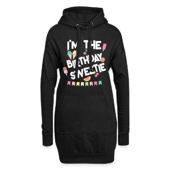 Lustige Eiscreme-Leckereien Ich bin das Geburtstags-Sweetie-Mädchen - Hoodie-Kleid - Schwarz - Vorne