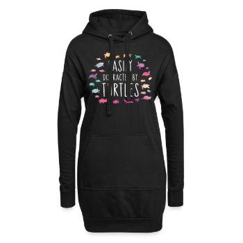 Sea Turtle Tortoise Easily - Hoodie-Kleid - Schwarz - Vorne