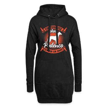 Ohne meinen Podenco spanischer Windhund - Hoodie-Kleid - Schwarz - Vorne