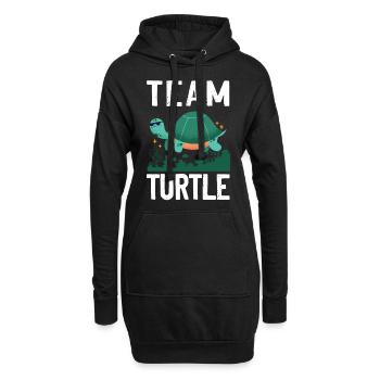 Sea Turtle Tortoise Team Turtle - Hoodie-Kleid - Schwarz - Vorne