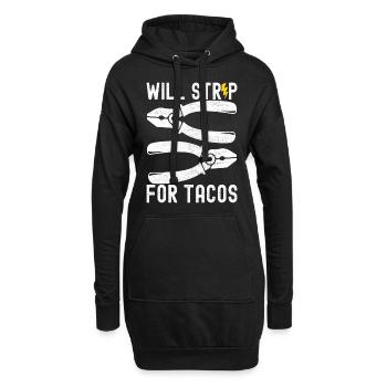 Electrician Electronics Technician - Hoodie Dress - black - Front