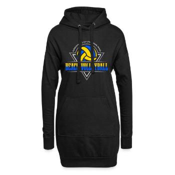 Volleyball de plage Rêver des vendredis et du beachball - Sweat-shirt à capuche long Femme - noir - Devant