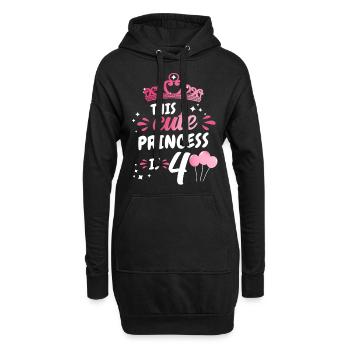 Cadeau 4 ans anniversaire garçon ou fille - Sweat-shirt à capuche long Femme - noir - Devant