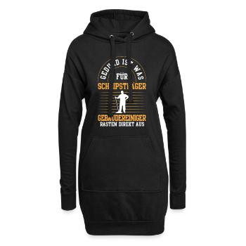 Gebäudereiniger rasten direkt aus Fensterputzer - Hoodie-Kleid - Schwarz - Vorne