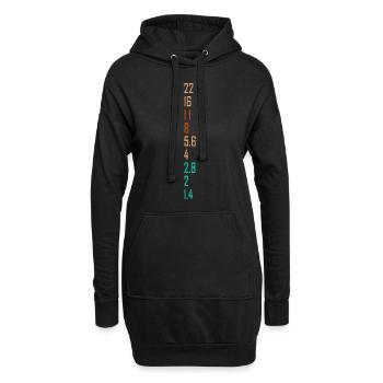 Photographe Cadeau pour Photographie Lover Aperture C - Sweat-shirt à capuche long Femme - noir - Devant