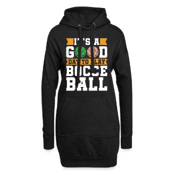 Bocce Ball It's A Good Day To Play Petanque Boules - Hoodie-Kleid - Schwarz - Vorne