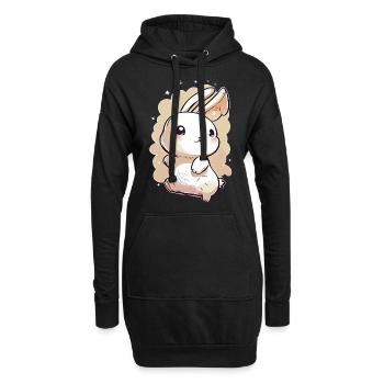 Lapin Lapin Animal Lapin - Sweat-shirt à capuche long Femme - noir - Devant