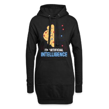 I'm Artificial Intelligence - Hoodie-Kleid - Schwarz - Vorne