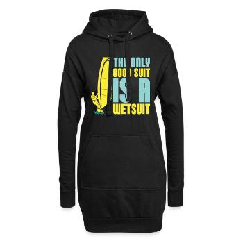 La planche à voile Le seul bon costume est un sport nautique - Sweat-shirt à capuche long Femme - noir - Devant