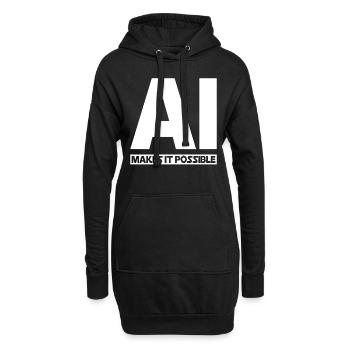 AI Makes It Possible - Ai Artificial Intelligence - Hoodie-Kleid - Schwarz - Vorne