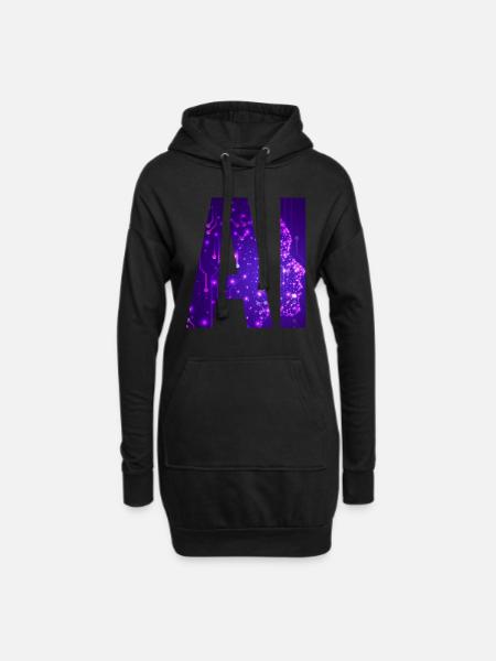 AI Artificial Intelligence - Hoodie-Kleid - Schwarz