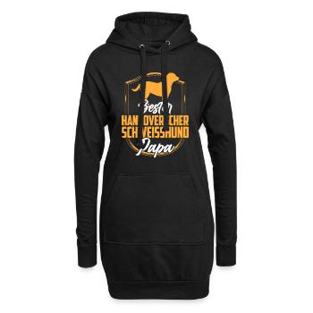 Bester Hannoverscher Schweißhund Papa - Hoodie-Kleid - Schwarz - Vorne