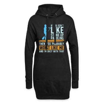 Stand Up Paddle Si vous n’aimez pas le paddle - Sweat-shirt à capuche long Femme - noir - Devant