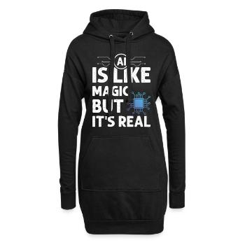 IA Intelligence artificielle - L’IA est comme de la magie mais - Sweat-shirt à capuche long Femme - noir - Devant
