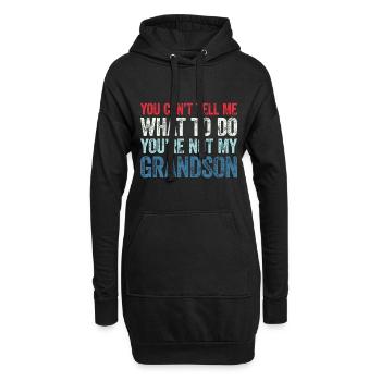 Tu ne peux pas me dire quoi faire, tu n’es pas mon grand-père - Sweat-shirt à capuche long Femme - noir - Devant