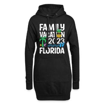 Vacances en famille Floride 2023tripforida vacancesflo - Sweat-shirt à capuche long Femme - noir - Devant