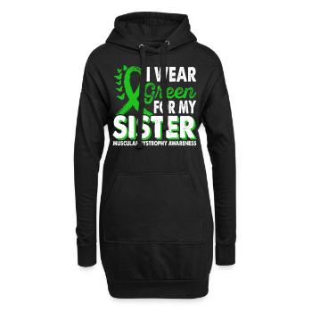 Portez du vert pour le Mois de la sensibilisation pour - Sweat-shirt à capuche long Femme - noir - Devant
