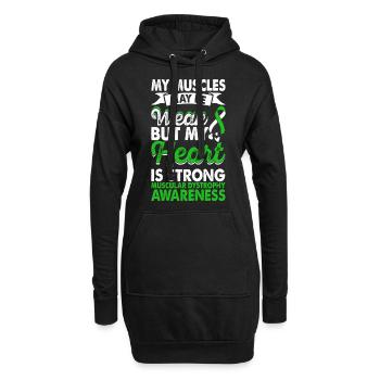 Les muscles peuvent être faibles. Mois de la - Sweat-shirt à capuche long Femme - noir - Devant
