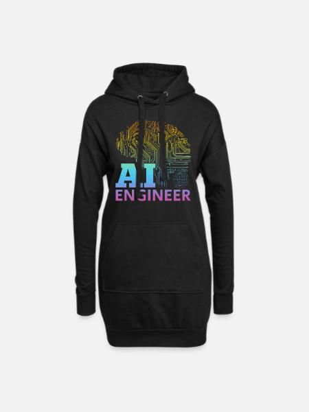 AI Engineer - Ai Artificial Intelligence Machine L - Hoodie-Kleid - Schwarz