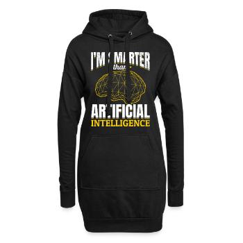 I'm Smarter Than Artificial Intelligence - Machine - Hoodie-Kleid - Schwarz - Vorne