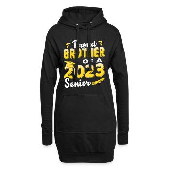Fier frère d’un diplômé drôle senior 2023 - Sweat-shirt à capuche long Femme - noir - Devant