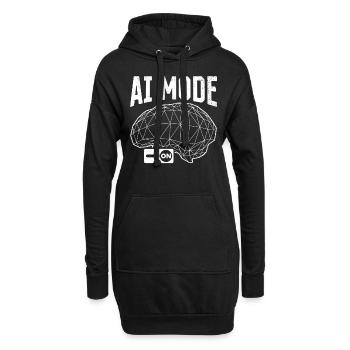 Mode IA Intelligence artificielle activé - Mode IA activé - Sweat-shirt à capuche long Femme - noir - Devant