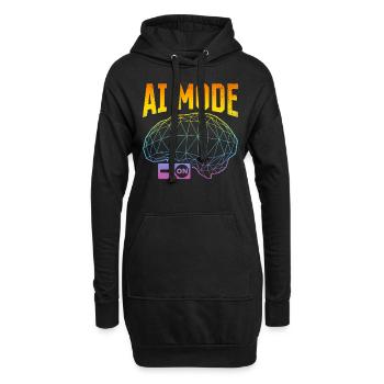Mode AI activé - Machine Learning Artificial Intellige - Sweat-shirt à capuche long Femme - noir - Devant