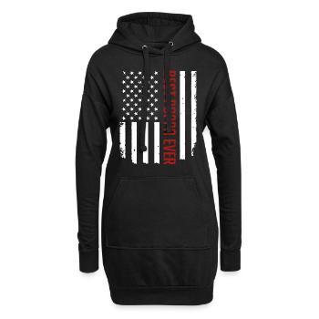 Herren Amerikanische Flagge Dad - Hoodie-Kleid - Schwarz - Vorne