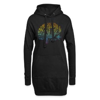 Machine Learning Ai Artificial Intelligence - Hoodie-Kleid - Schwarz - Vorne